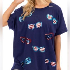 Americana sparkle sunglasses top